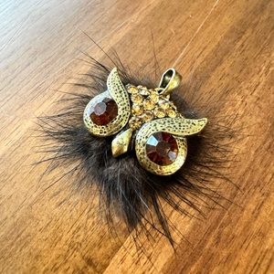 Owl Jeweled Necklace Pendant